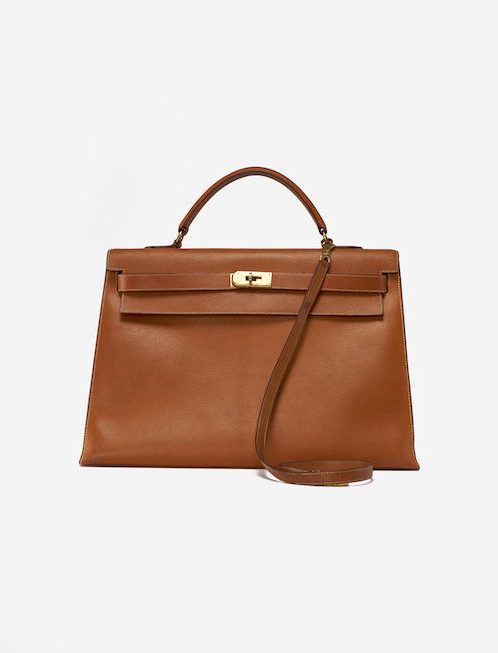 Pre-owned Hermès bag Kelly 40 Porc Gold | Sell your designer bag on Saclab.com