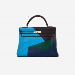 Customised Hermes Kelly 32 Box Calf Geometrica Saclàb Front