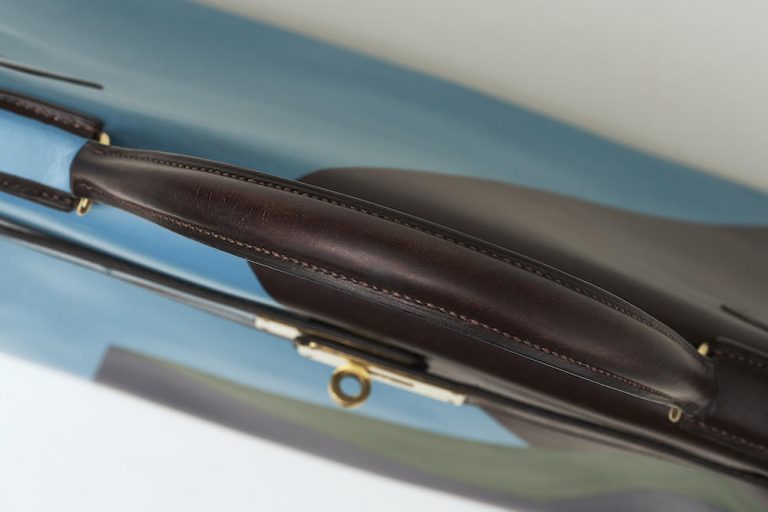 Customised Hermès Kelly 32 Box Calf Geometrica Saclàb Handle