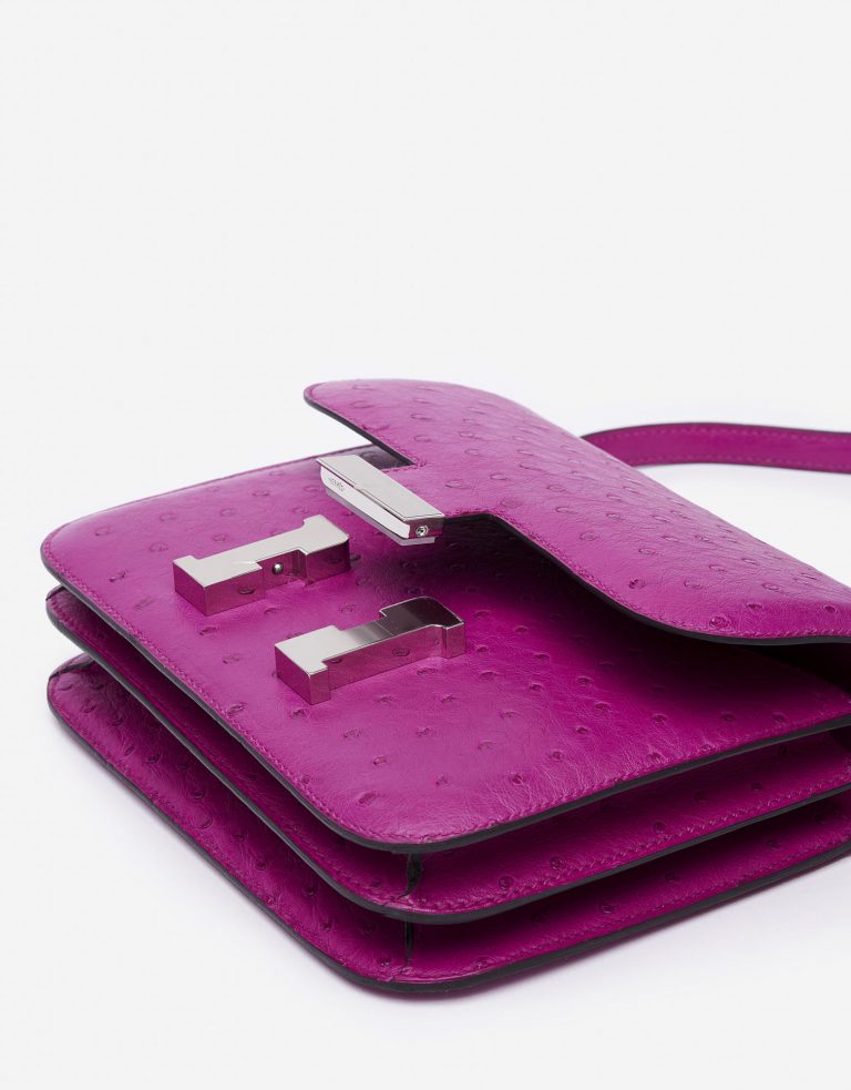 Hermes Constance 18 Ostrich Pourpre Saclàb Open