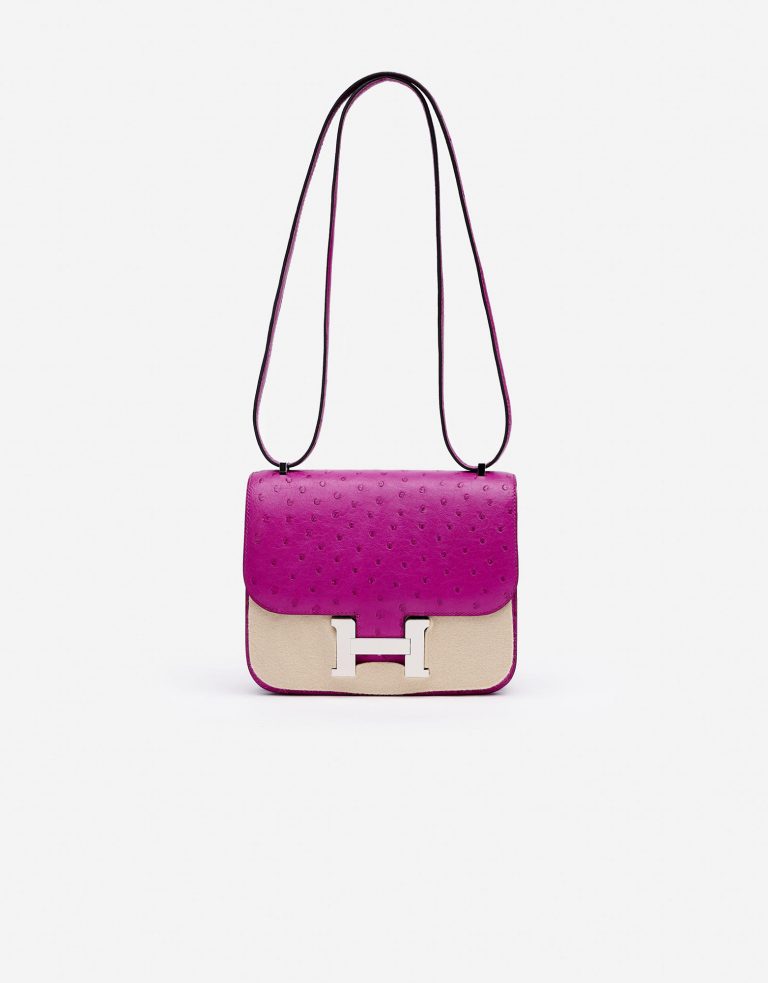 Hermes Constance 18 Ostrich Pourpre Saclàb Felt