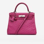 Hermès Kelly 28 Ostrich Fuchsia