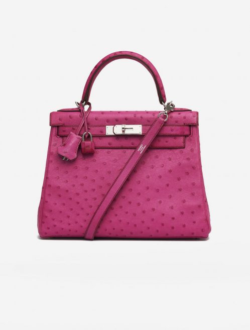 Hermès Kelly 28 Ostrich Fuchsia
