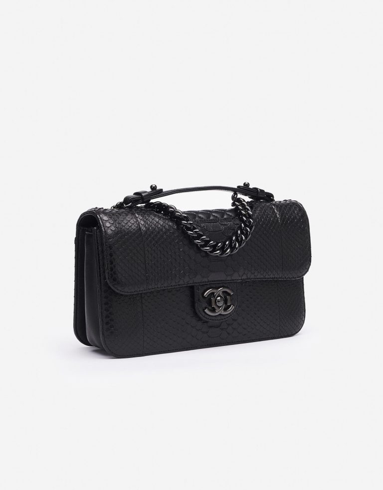 Chanel Timeless Jumbo Python So Black Saclàb Side