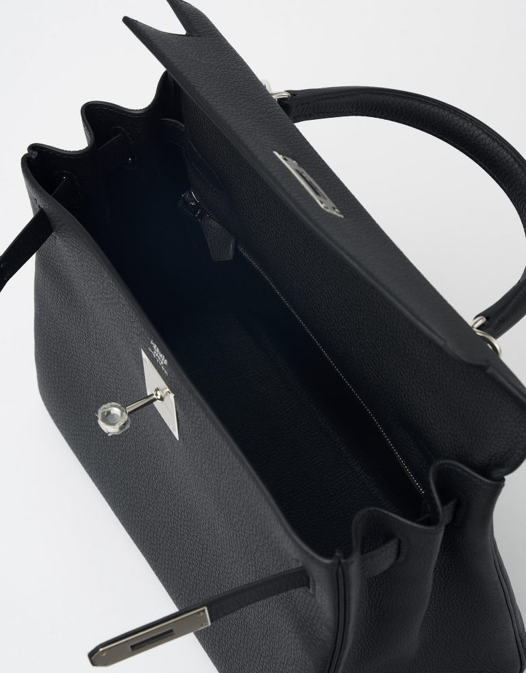 Hermès Kelly 28 Togo Black Saclàb Luxury Vintage Inside