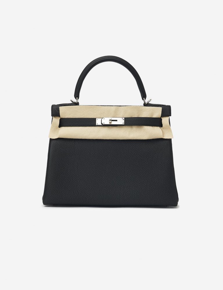 Hermès Kelly 28 Togo Black Saclàb Luxury Vintage Felt