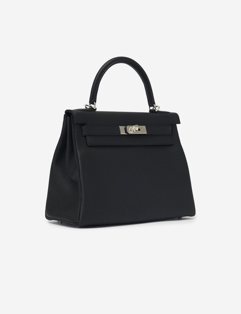 Hermès Kelly 28 Togo Black Saclàb Luxury Vintage Side