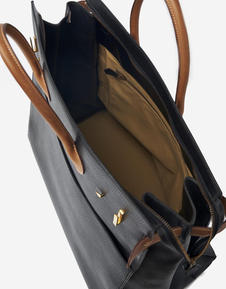Hermès Birkin Airport Travel Bag Ardennes Noir Barenia Saclàb Luxury Sale Inside