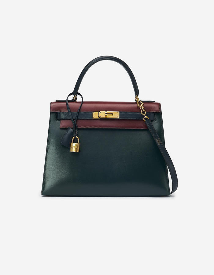 Hermès Kelly 28 Box Tricolor Saclàb 24 Faubourg St Honoré