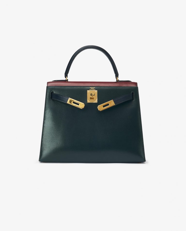 Hermès Kelly 28 Box Tricolor Saclàb 24 Faubourg St Honoré Front