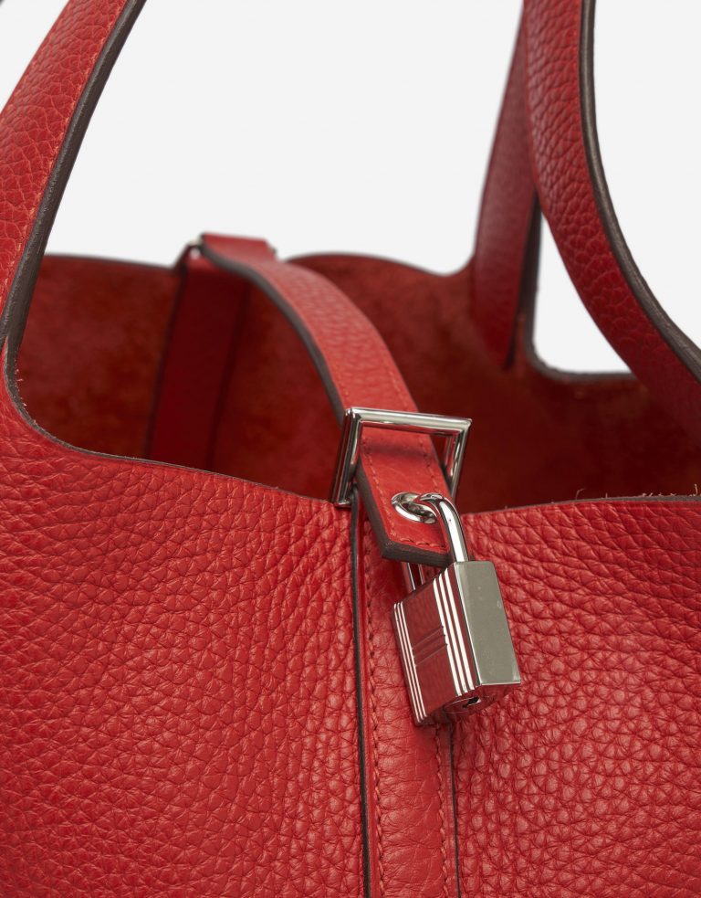 Hermes Picotine Lock 22 Swift Rouge Tomate Saclàb Locking