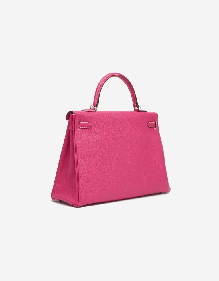 Hermès Kelly 35 Espom Rose Tyrien Rubis Candy Collection Saclàb Side Back