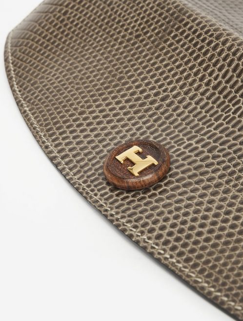 Hermes Rio Clutch Uni Lizard Gris Fonce Saclab