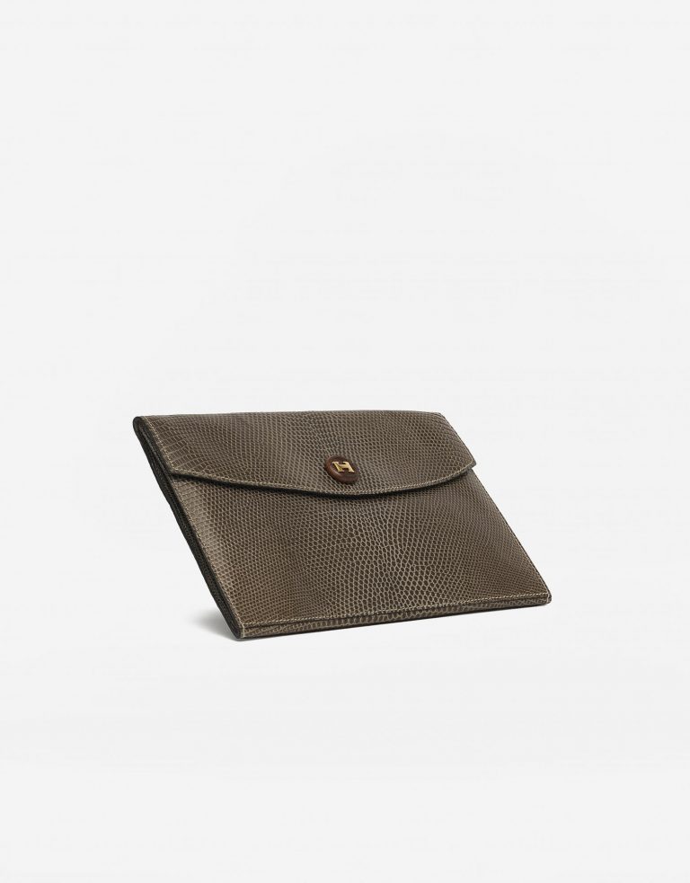Hermes Rio Clutch Uni Lizard Gris Fonce Saclab Bo