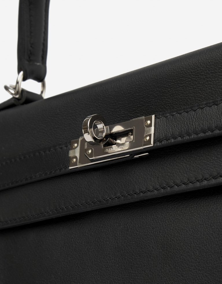 Hermès Kelly 25 Swift Black Saclab Logo