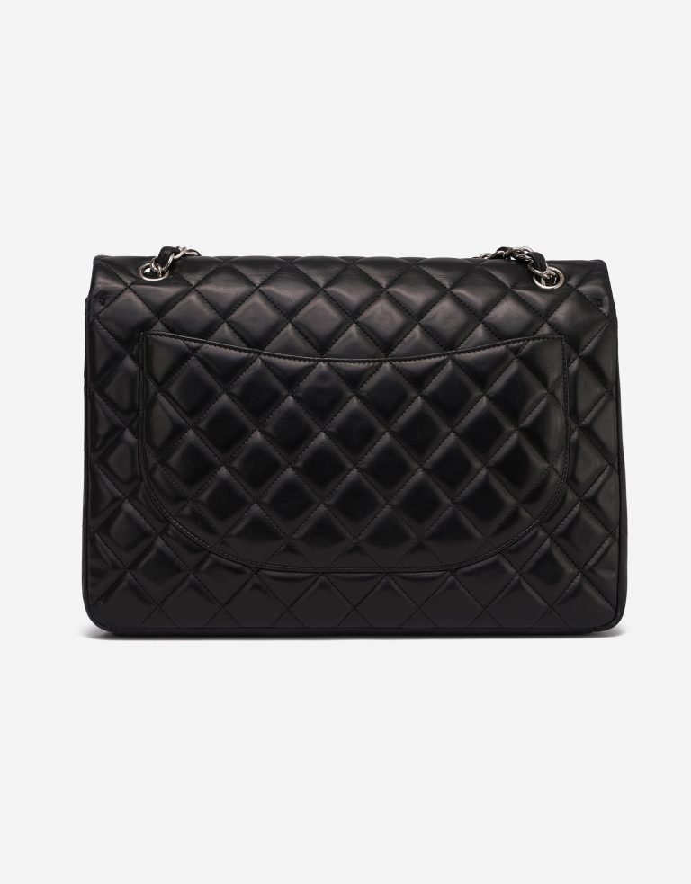 Chanel Timeless Jumbo Lamb Black Single flap silver by saclab bag