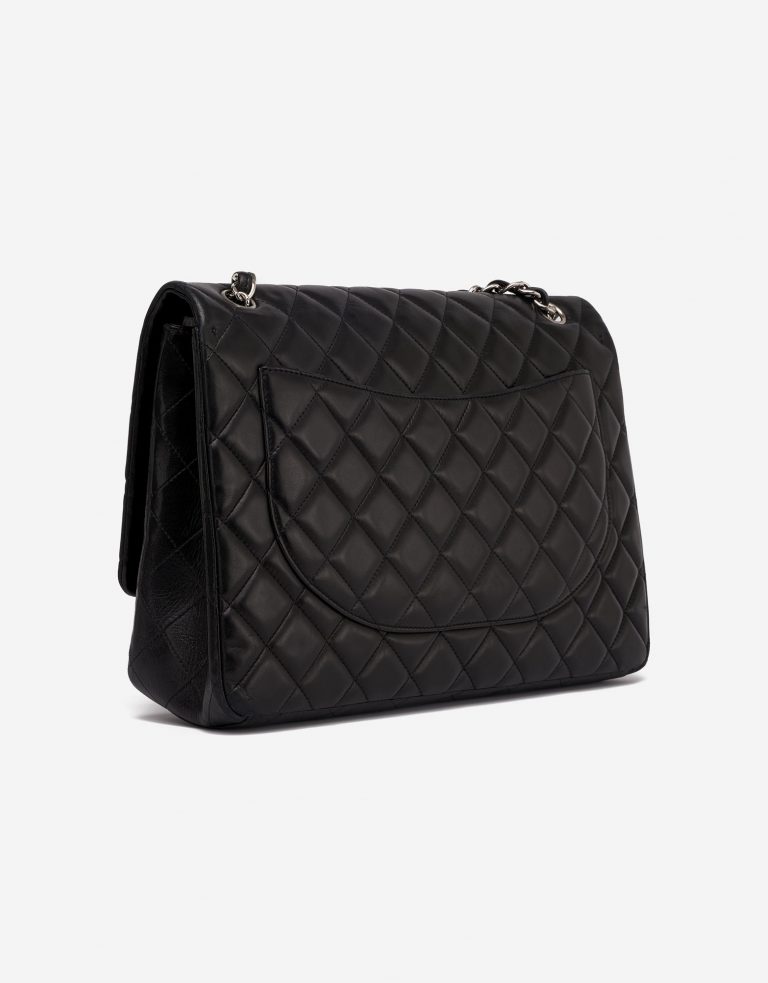 Chanel Timeless Jumbo Lamb Black Single flap silver by saclab B