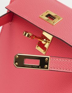 Hermes Kelly 20 Epsom Rose Azalee Mini Lo