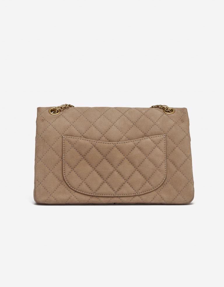 Chanel 2.55 227 Suede Nude buy second hand designer bags 