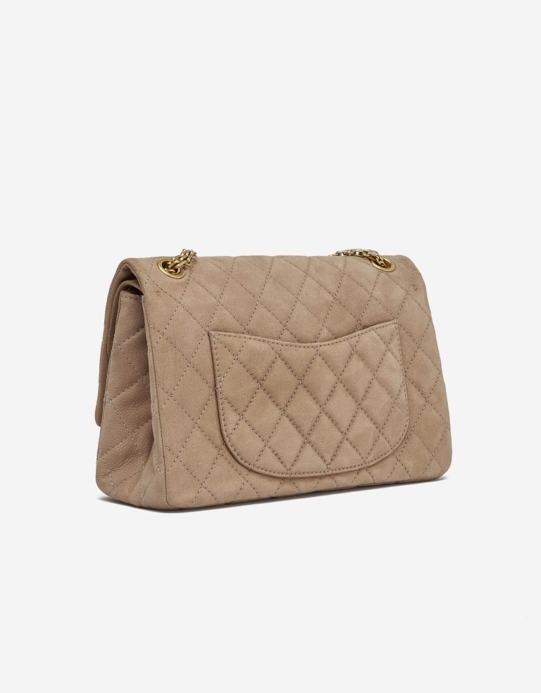 Chanel 2.55 227 Suede Nude buy second hand designer bags 