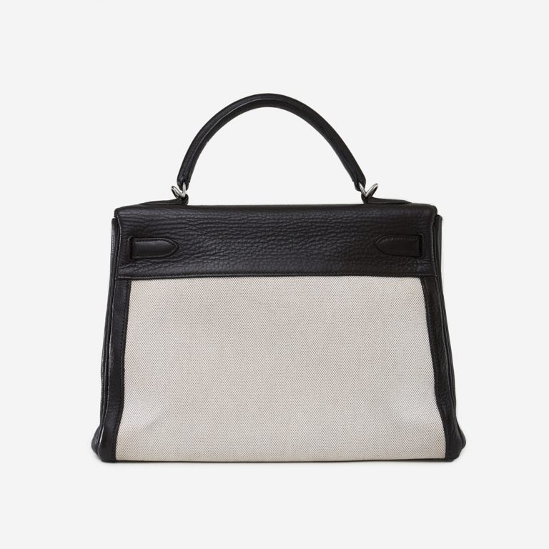 Hermes Kelly 32 Toile Beige Fjord Café