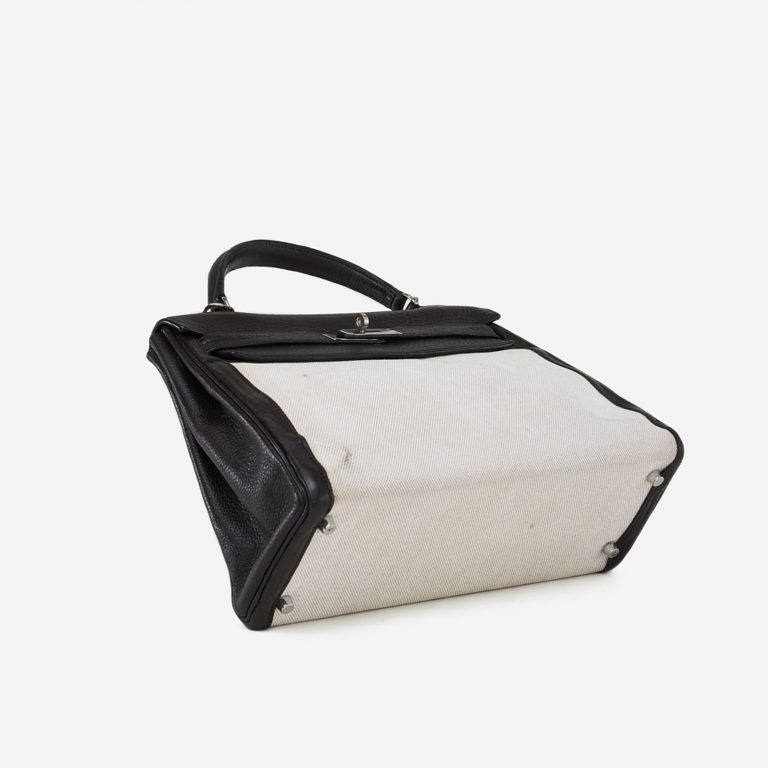 Hermes Kelly 32 Toile Beige Fjord Café