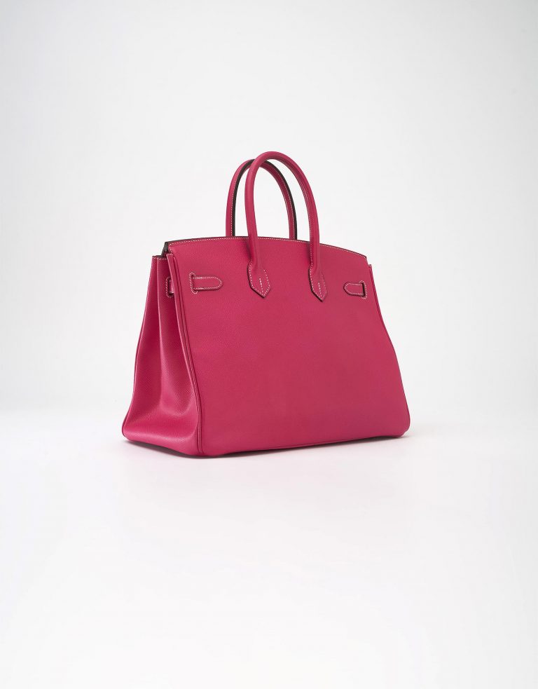 Hermès Birkin 35 Epsom Rose Tyrene Rubis Saclàb Side Back