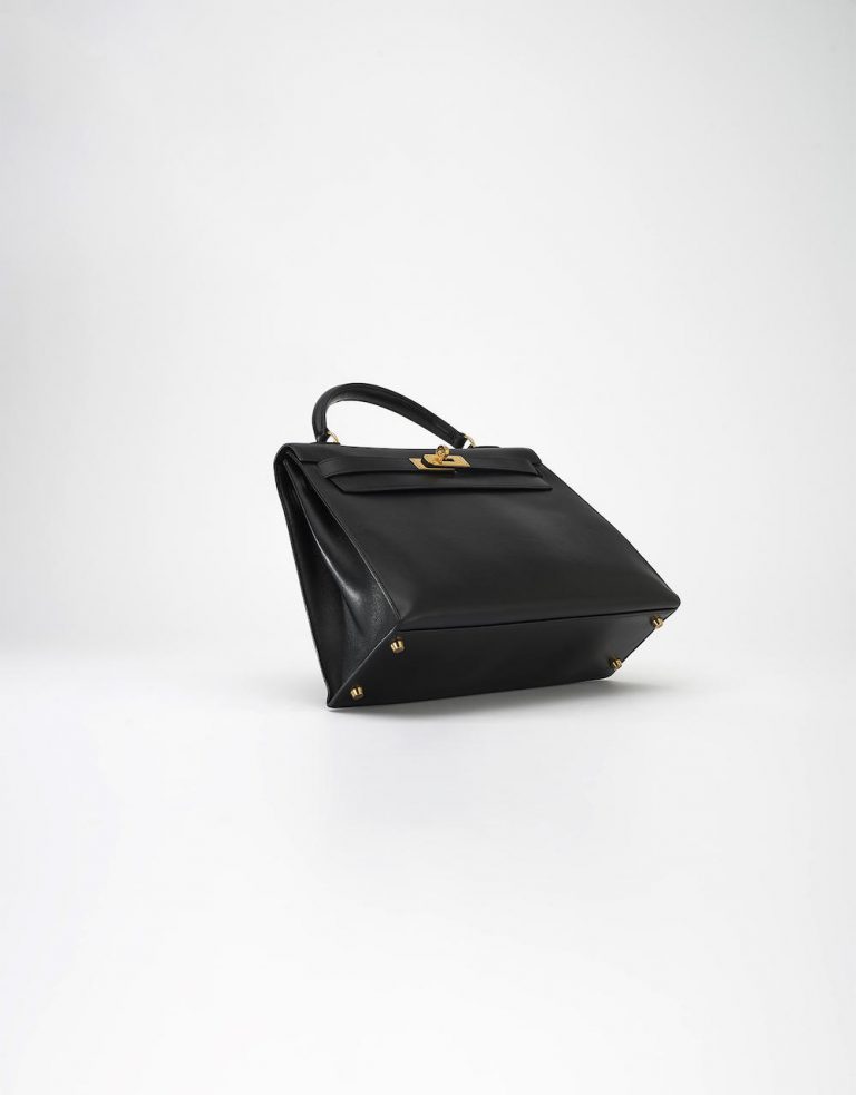 40 Hermès Kelly 32 Box Calf Noir Saclàb Bottom