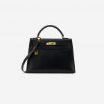 Hermès Kelly 32 Box Calf Noir Saclàb Front