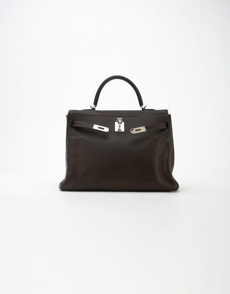 Hermès Kelly 35 Swift Ébène Saclàb Open Front