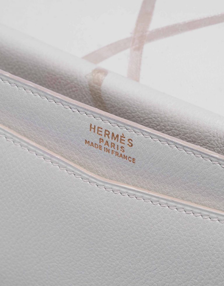 Customised Hermès Faco Clutch Evergrain White Inside