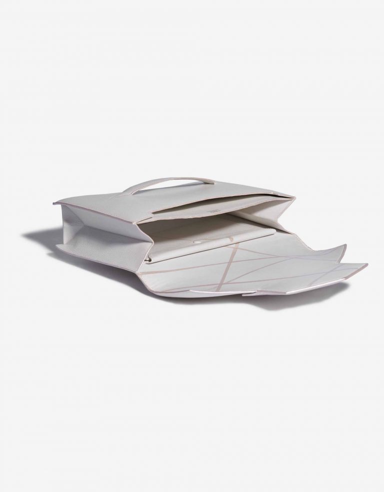 Customised Hermès Faco Clutch Evergrain White Open