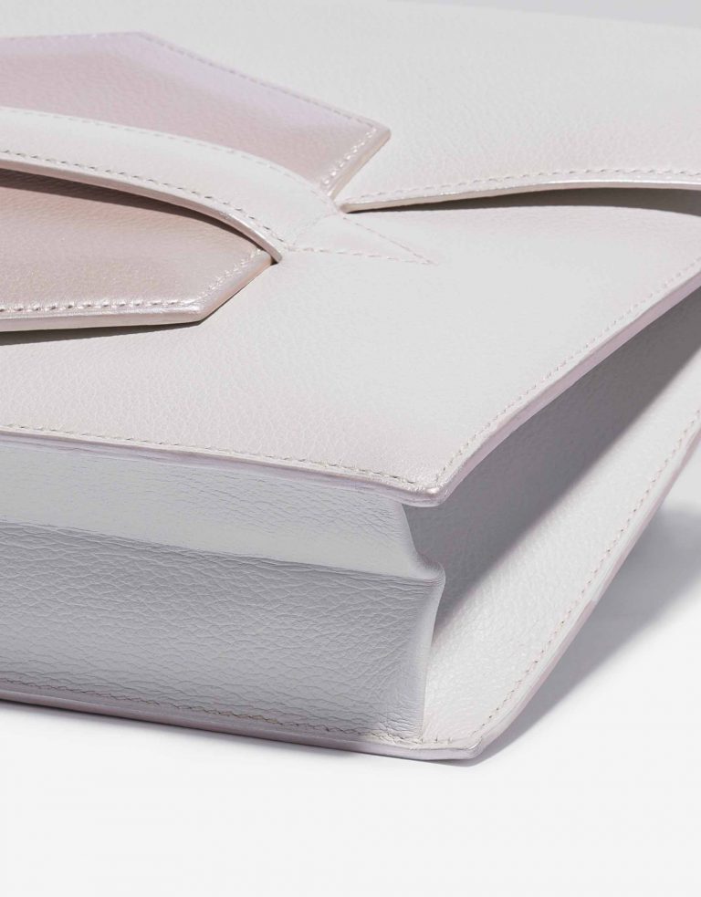 Customised Hermès Faco Clutch Evergrain White Detail