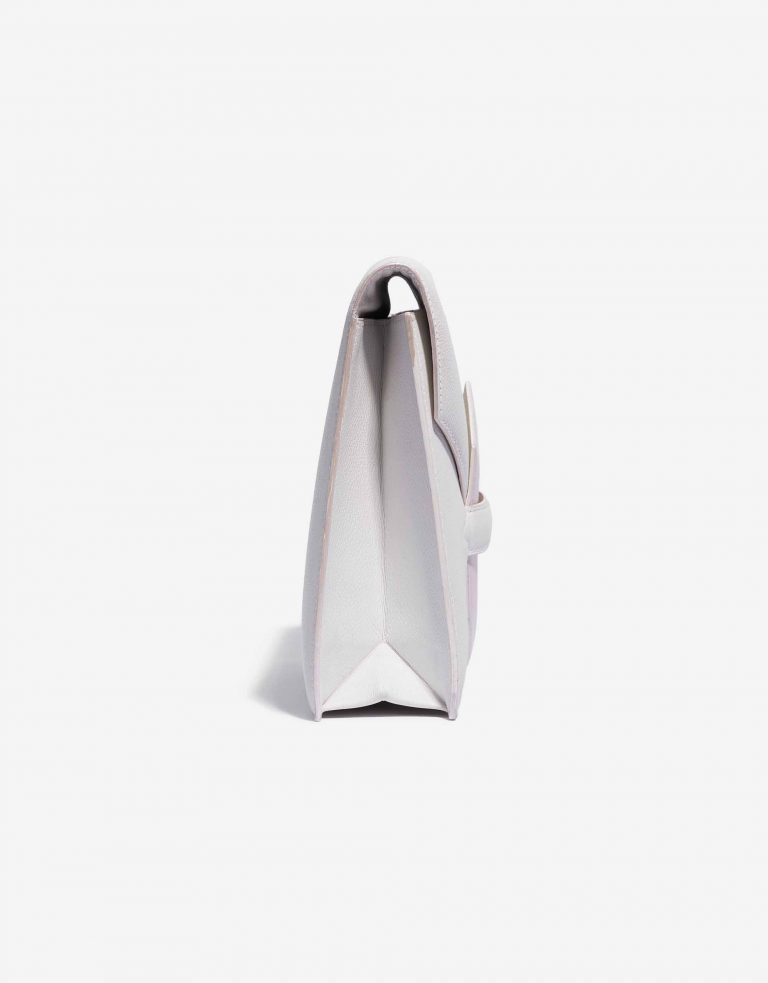 Customised Hermès Faco Clutch Evergrain White Side