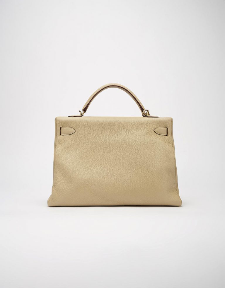 48 Hermes Kelly 40 Clemence Parchemin Saclab Back