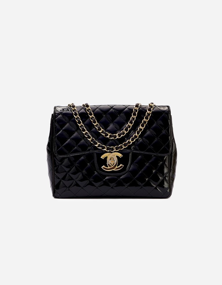 Chanel Vintage Timeless Jumbo Patent Black