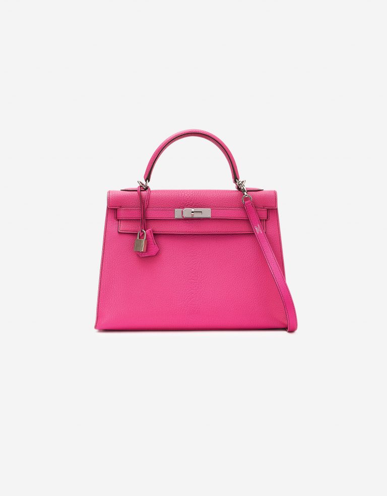 Hermes Kelly 32 Chevre Mysore Rose Shocking