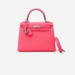 Hermes Kelly 25 Epsom Rose Azalee Saclàb Front