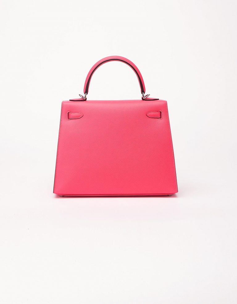 Hermes Kelly 25 Epsom Rose Azalee Saclab Back
