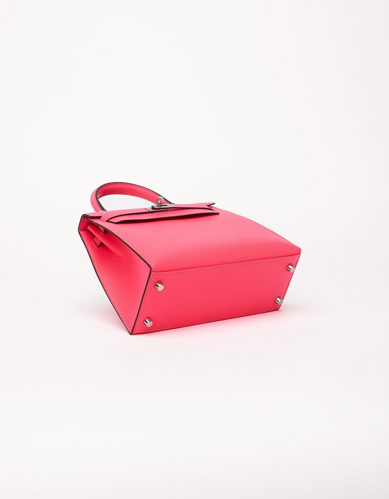 Hermes Kelly 25 Epsom Rose Azalee Saclab Bottom