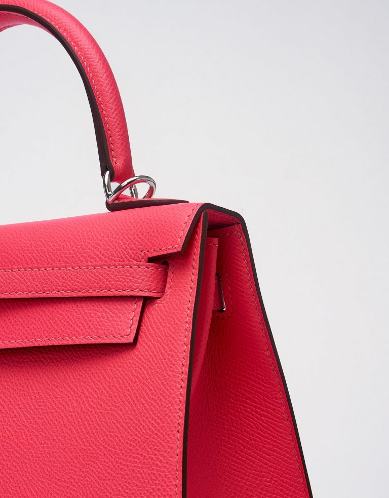 Hermes Kelly 25 Epsom Rose Azalee Saclab Bag