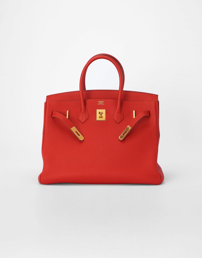 Hermes Birkin 35 Togo Vermillion Saclab Front