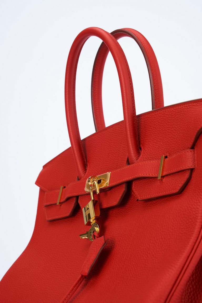 Hermes Birkin 35 Togo Vermillion Saclab Leather