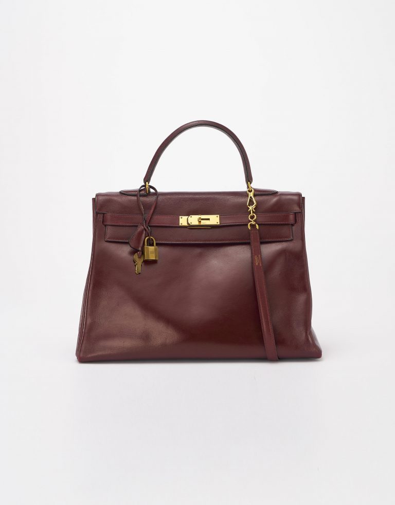 Hermes Kelly 35 Box Calf Rouge H Saclàb Front