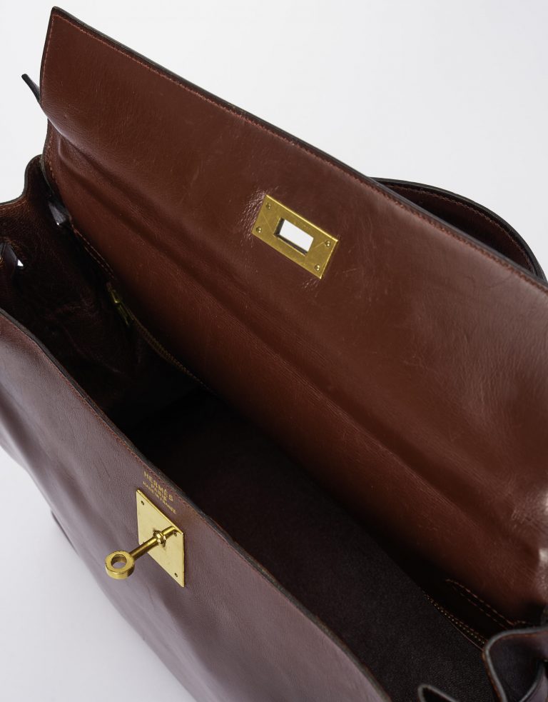 Hermes Kelly 35 Box Calf Rouge H Saclàb Inside