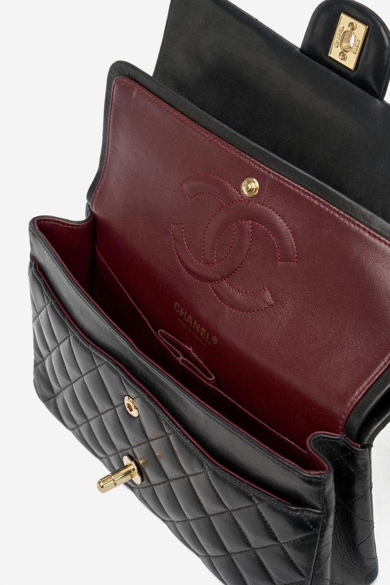 Chanel Timeless Medium Lamb Black Double flap by Saclab
