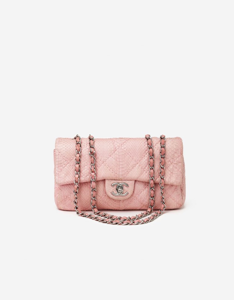 Chanel Classic Single Flap Python Light Pink Saclàb Front