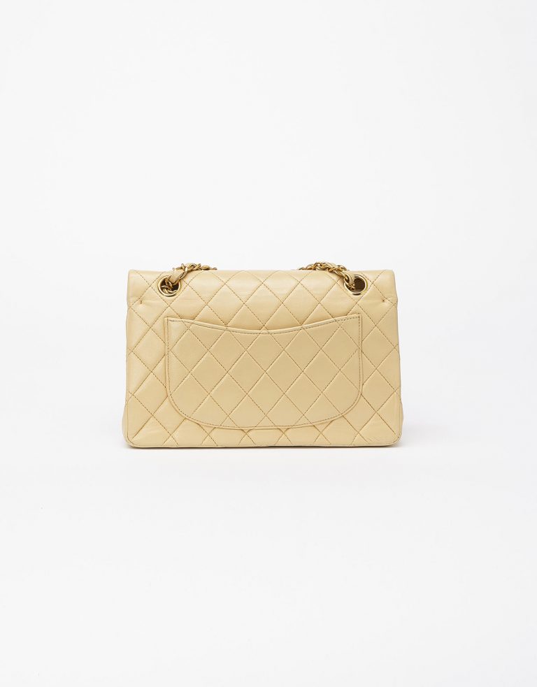 Chanel Double Flap Medium Beige Saclab Back