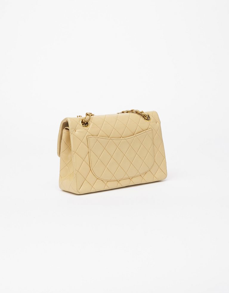 Chanel Double Flap Medium Beige Saclab Backside