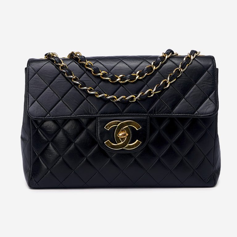 Chanel Jumbo Calfskin Black Vintage